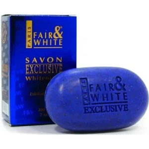 FAIR & WHITE Exclusive Savon Gommant et Nettoyant pour Exfolier en Douceur 200 g