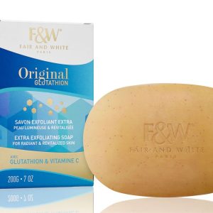 FAIR & WHITE Original Glutathion Savon Exfoliant Extra avec Glutathion & Vitamine c 200 g