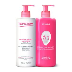 Topicrem Duo Ultra-Hydratant Lait Corps 2x500ml