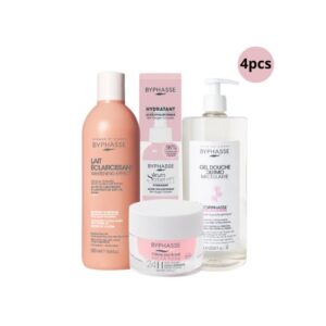 BYPHASSE KIT Lait unifiant à l'extrait d'Avoine 500 ML +Gel douche Dermo micellaire 500 ML + Serum Sorbet Visage Hydratant N°1 – 50ml+ Créme anti age 60 ML