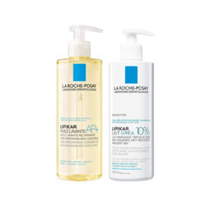 La Roche-Posay Duo Lipikar Huile Lavante AP+ et Baume Relipidant AP+M