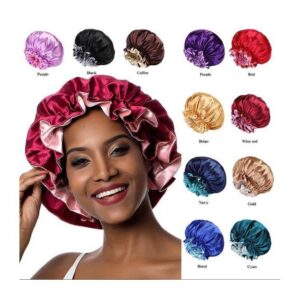 Bonnet Satin, Protection des Cheveux Longs, bouclés ou crépus Nuit